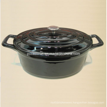 Black Highlight Enamel Cast Iron Casserole Size 31X23